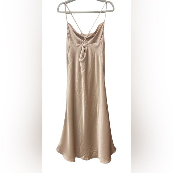 Show Me Your Mumu Verona Cowl Dress in champagne luxe satin large - Picture 7 of 11